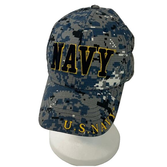 U.S. Navy Digital Camo Hat Adjustable America's Navy Ripstop Cotton Cap - Picture 1 of 7